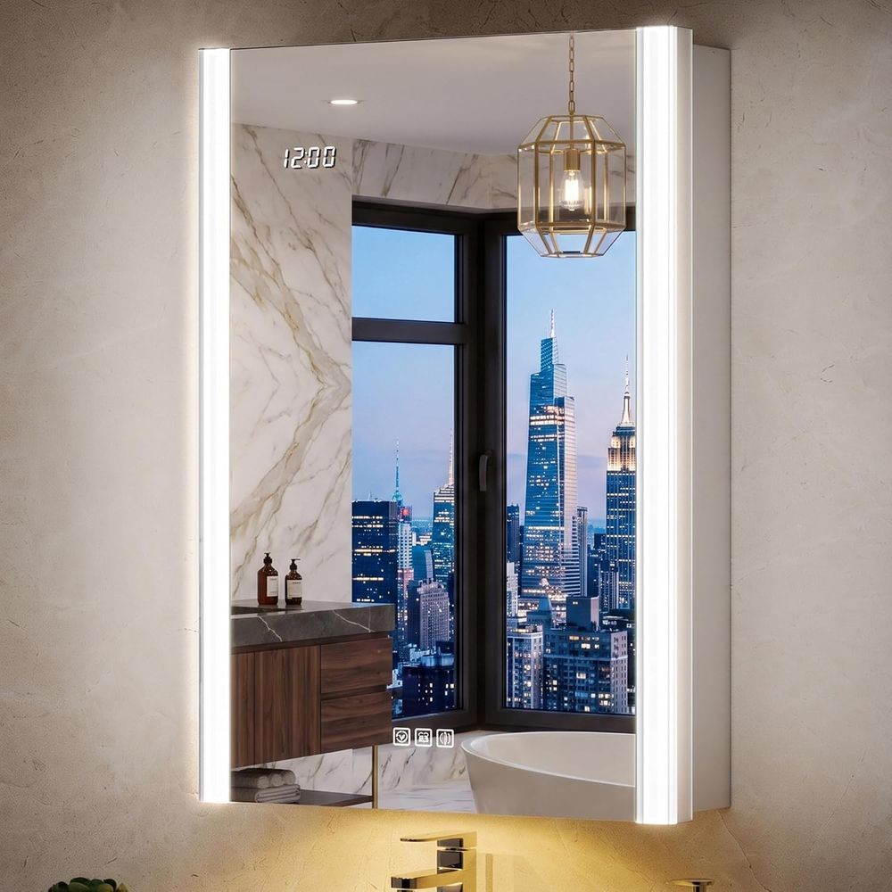 Smart Home Living - Cermin Kabinet Obat Berlampu 20x32 dengan