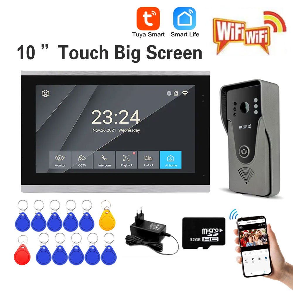 Smart Home Video Doorbell App - Tuya bel pintu nirkabel layar sentuh