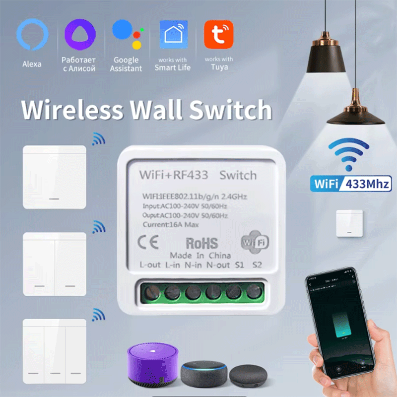Smart Home Yale - Sakelar Lampu Pintar WiFi Tuya Smart