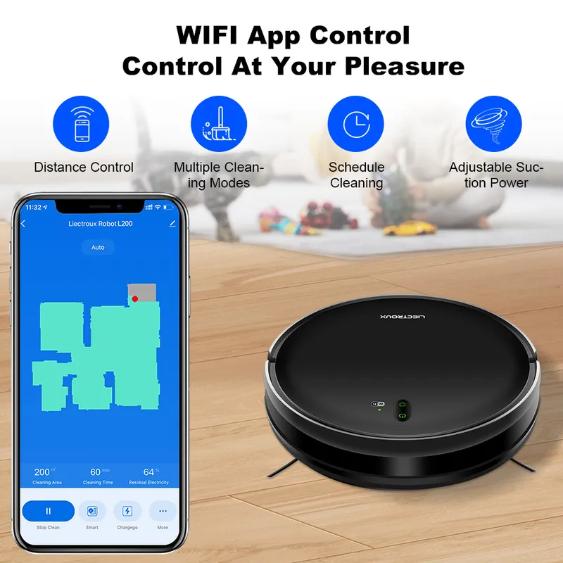 Smart Home Robot - untuk LIECTROUX L200 Robot Vacuum Cleaner