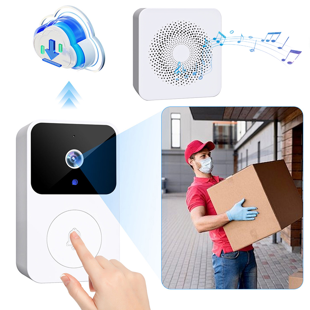 Smart Home Video Doorbell App - Bel Pintu Video Nirkabel WiFi 2.4GHz,