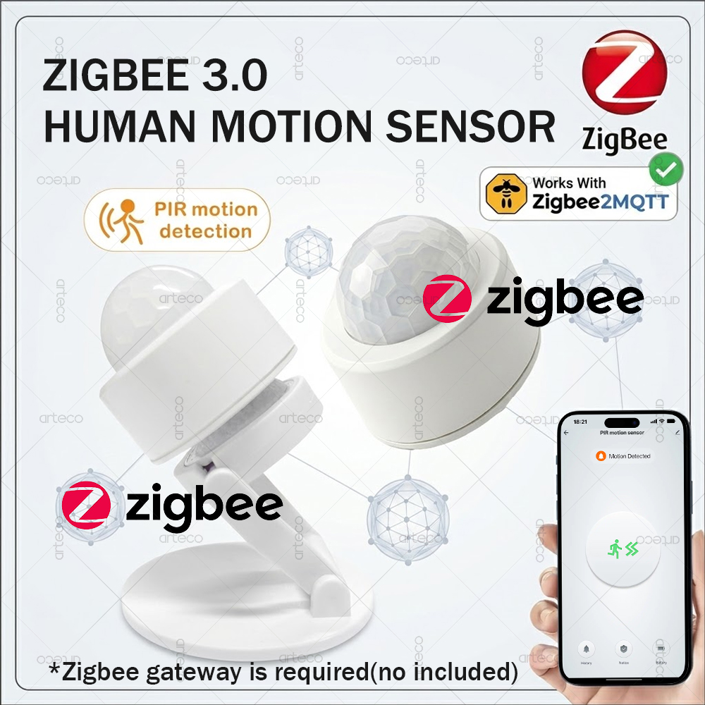 Zigbee Motion Sensor - Zigbee 3.0 Sensor Gerak PIR Mini