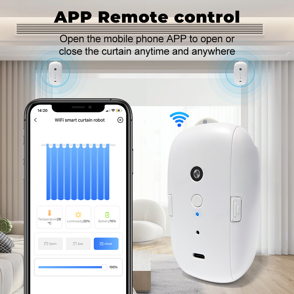Tuya Motor gorden cerdas Bt ko - Smart Curtain Robot ulasan dan harga