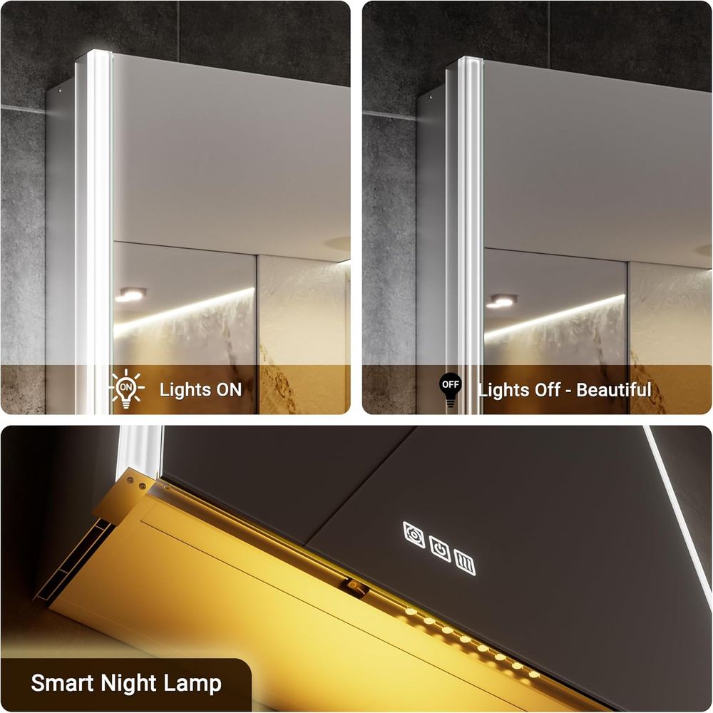Cermin Kabinet Obat Berlampu 2 - Smart Home Living ulasan dan harga