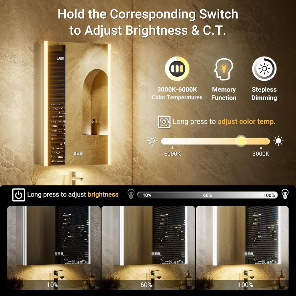 Cermin Kabinet Obat Berlampu 2 - Smart Home Living ulasan dan harga