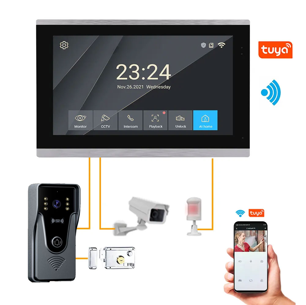 Tuya bel pintu nirkabel layar  - Smart Home Video Doorbell App ulasan dan harga