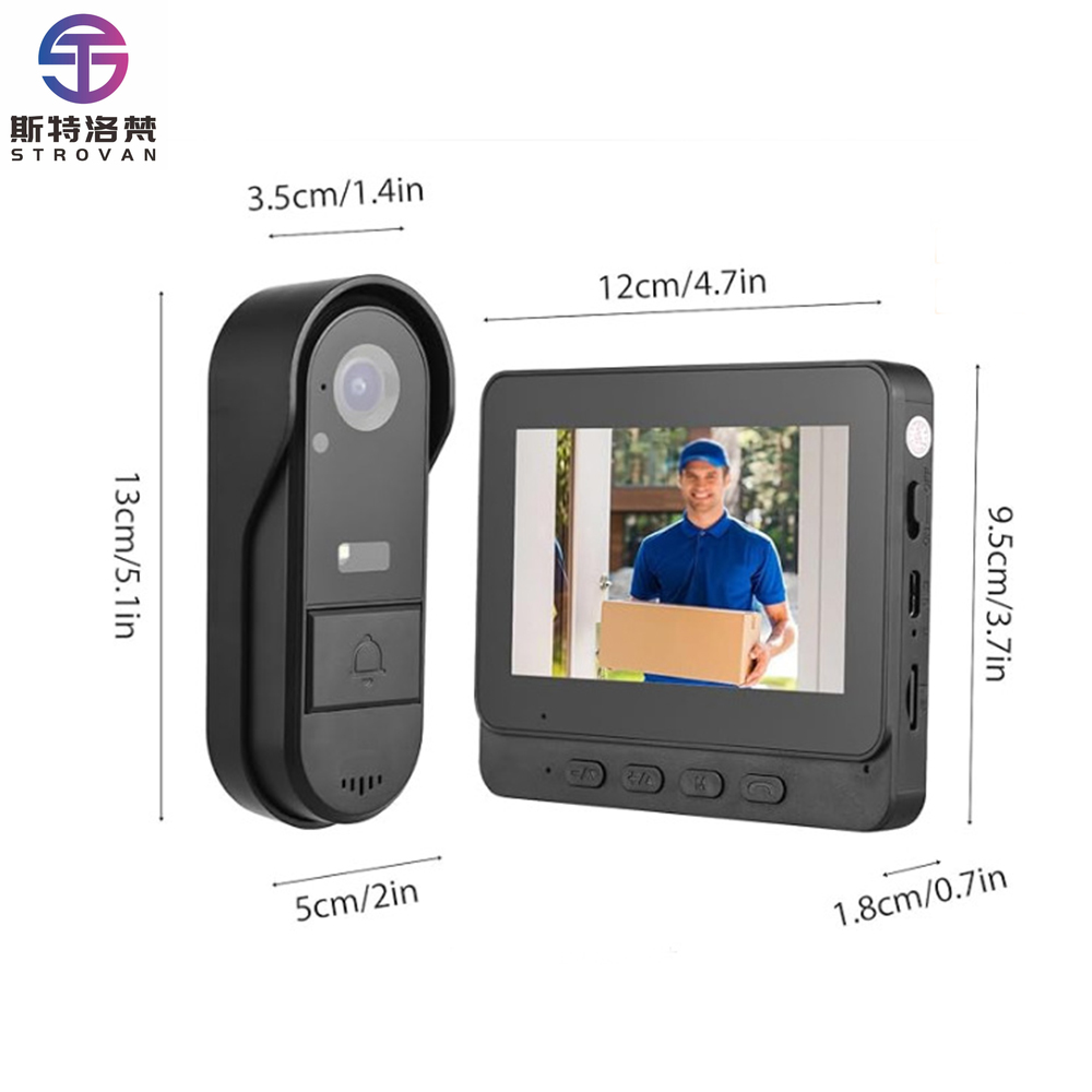Sistem Bel Pintu Pintar 4,3 In - Smart Home Video Doorbell Installation ulasan dan harga