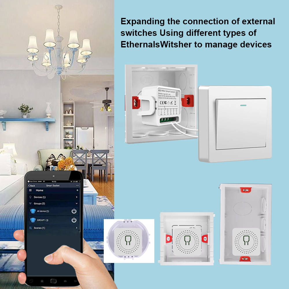 Tuya WiFi Smart Switch 1/2/3/4 - Smart Home Yale ulasan dan harga
