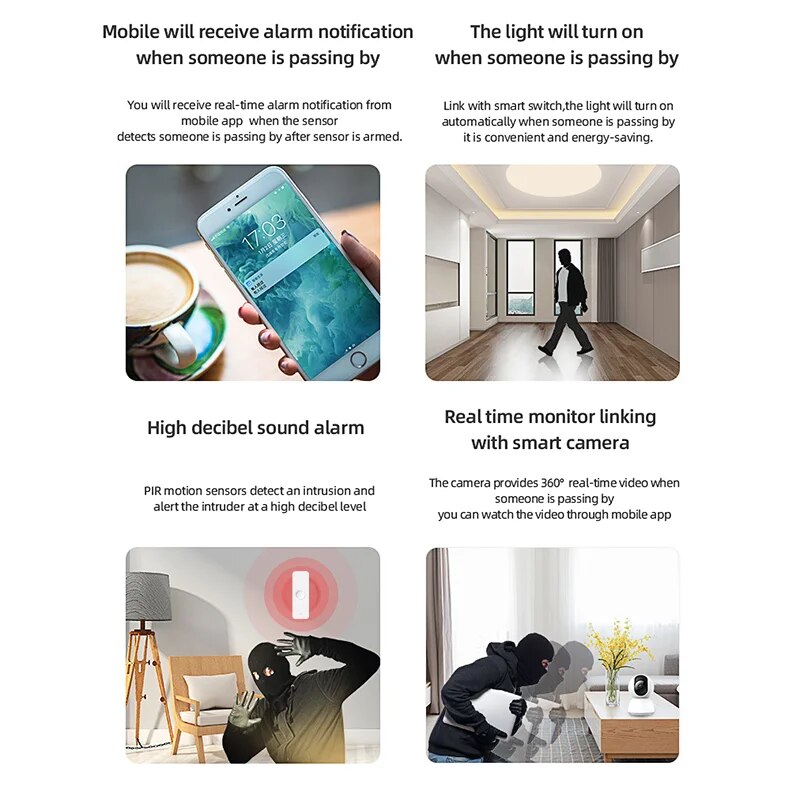 Zigbee PIR Sensor gerak WiFi,  - Zigbee Motion Sensor ulasan dan harga