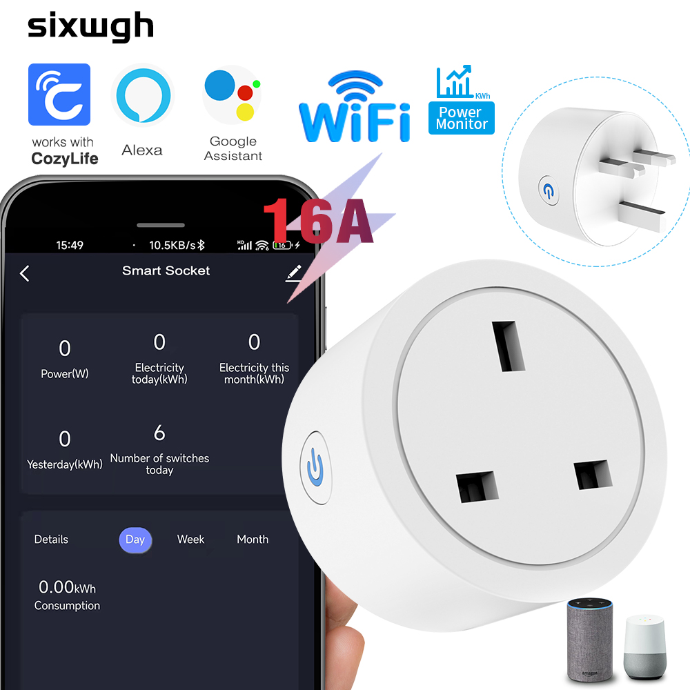 Soket WiFi Pintar 16A Colokan  - Smart Home Energy App ulasan dan harga