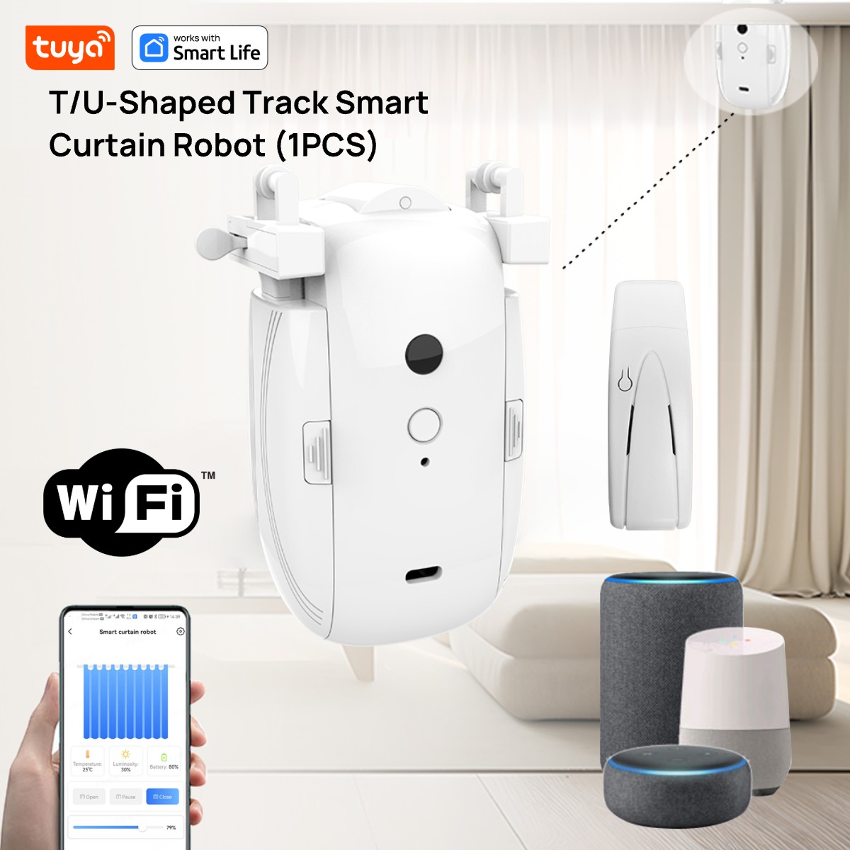 Robot tirai WiFi cerdas Tuya ( - Smart Home Living ulasan dan harga