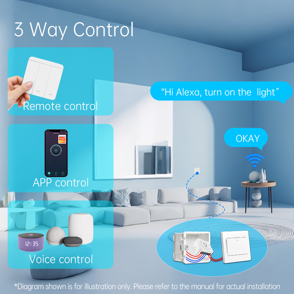 Sakelar Lampu Pintar WiFi Tuya - Smart Home Yale ulasan dan harga