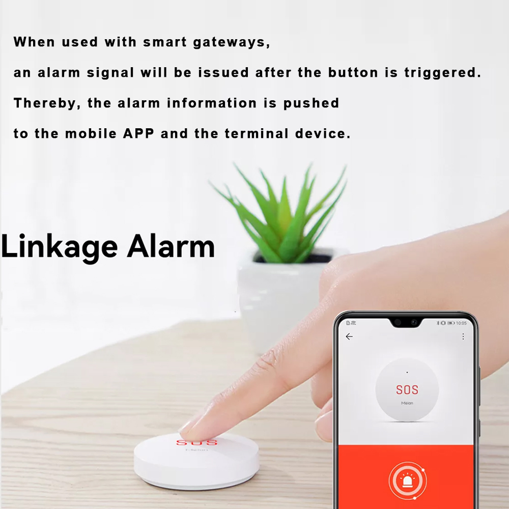 Tombol Darurat SOS Zigbee Tuya - Smart Home Living ulasan dan harga