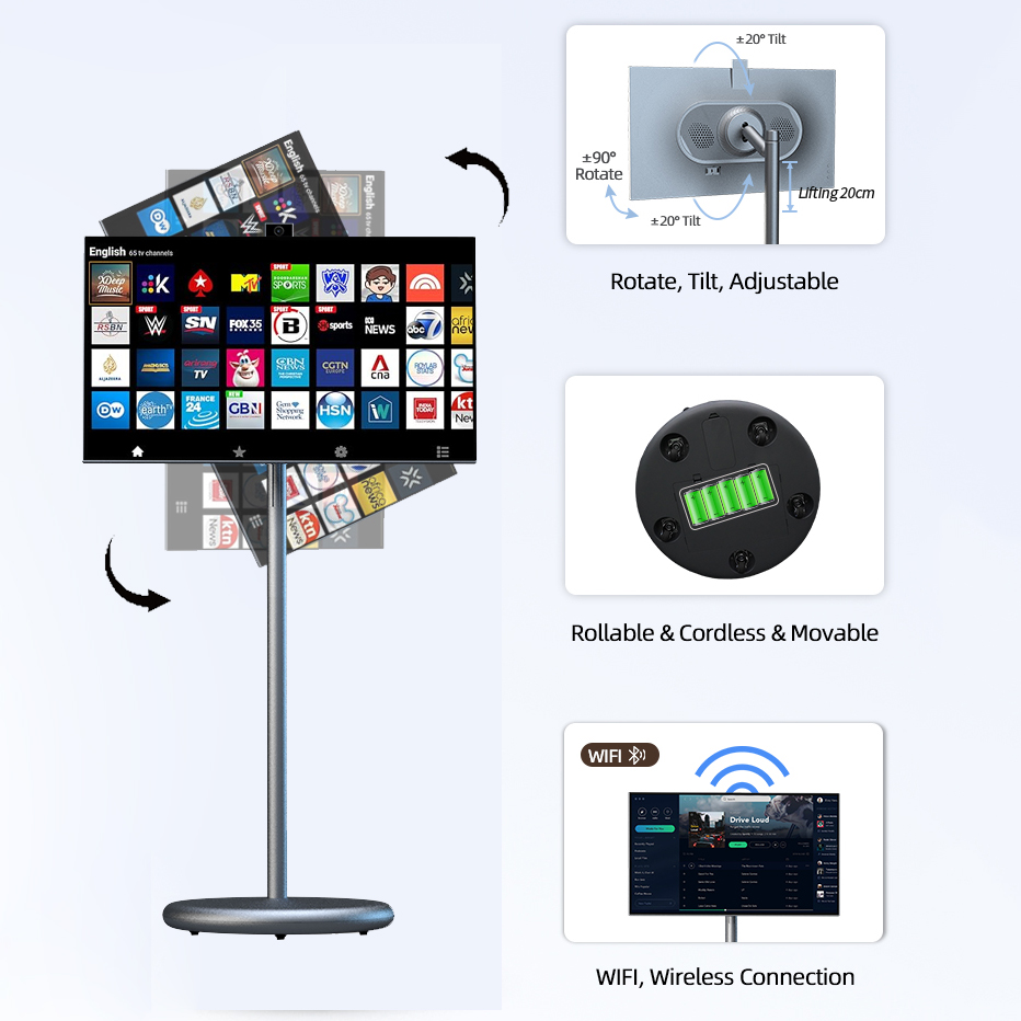Layar TV Portabel Pintar LCD D - Smart Home Ac ulasan dan harga