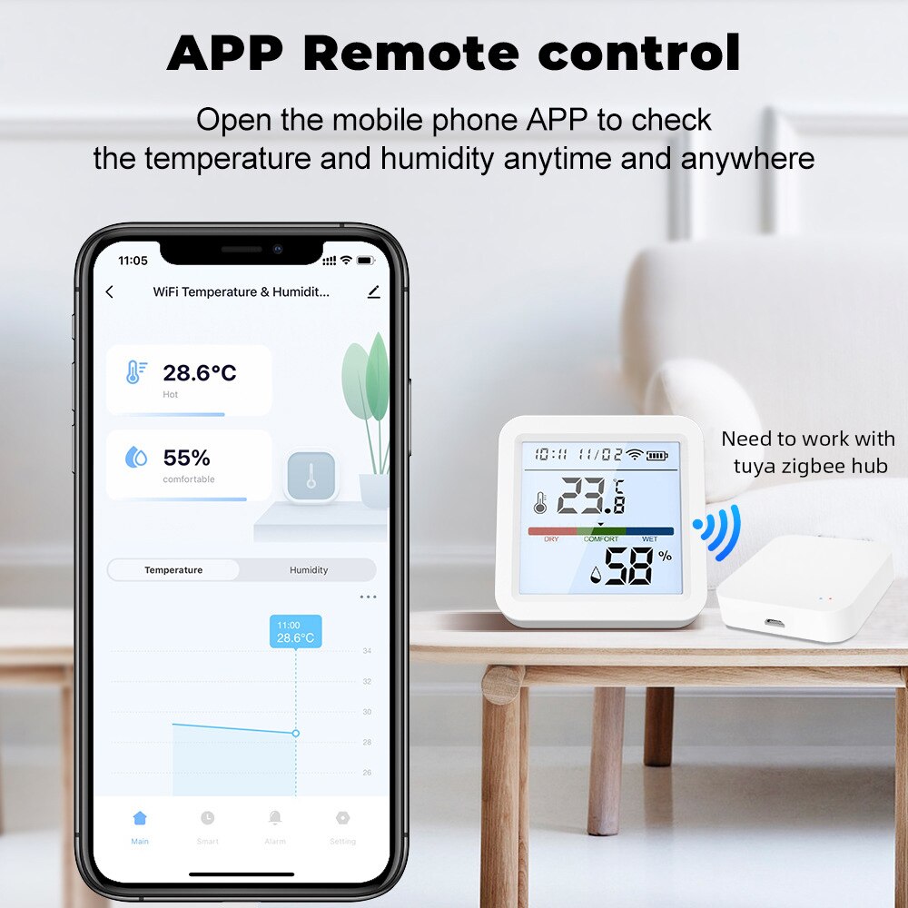 ZigBee Tuya Sensor kelembapan  - Smart Home Living ulasan dan harga