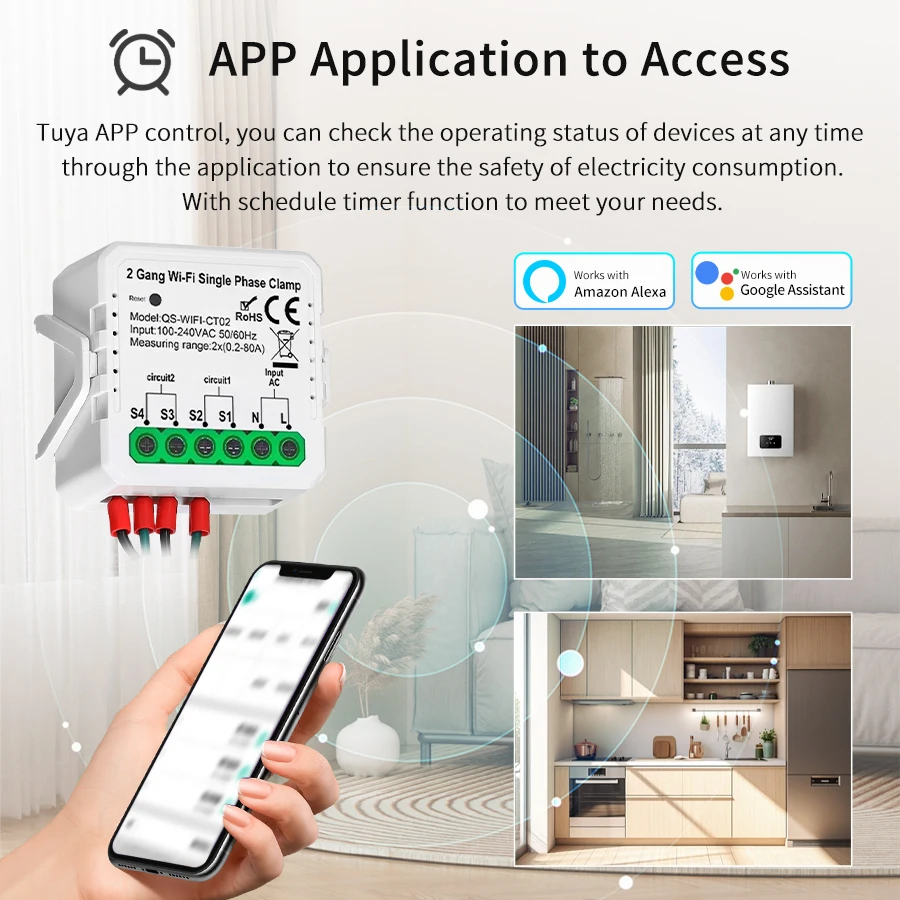 Tuya Meteran Energi Pintar WiF - Smart Home Energy App ulasan dan harga