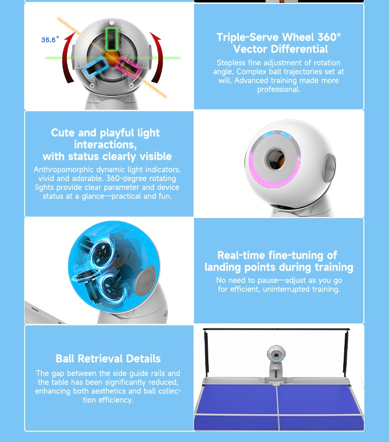 Robot Tenis Meja Elektrik Cerd - Smart Home Robot ulasan dan harga