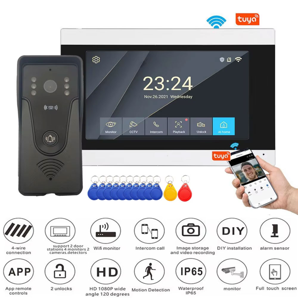 Tuya bel pintu nirkabel layar  - Smart Home Video Doorbell App ulasan dan harga