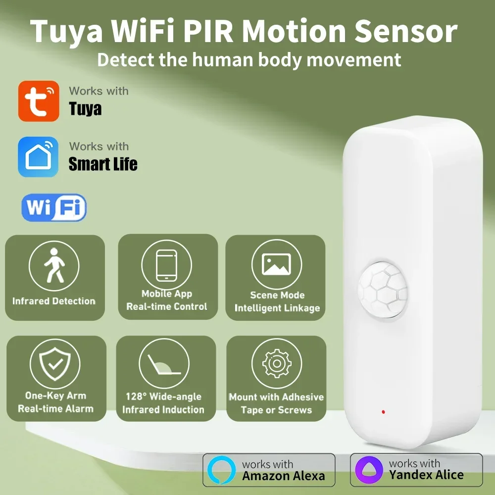 Tuya Sensor gerak WiFI PIR tub - Smart Home Yale ulasan dan harga